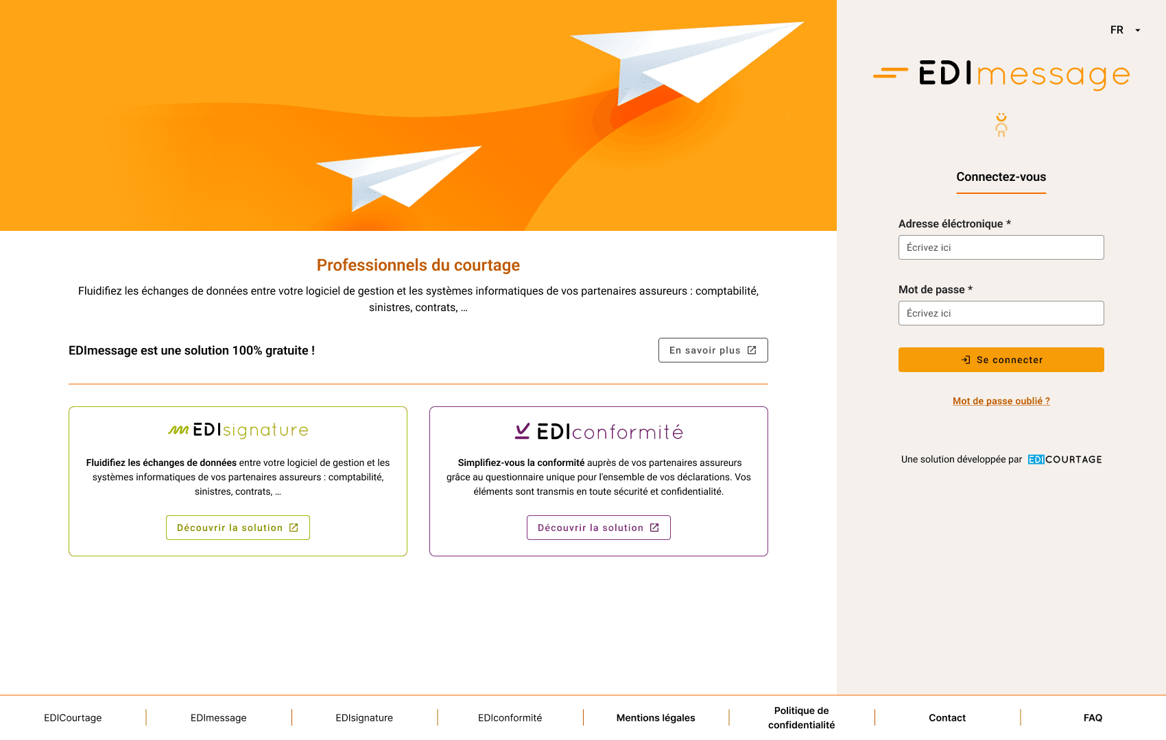 EDI Conformité, dashboard comparison